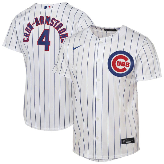 Chicago Cubs Pete Crow - Armstrong Nike Youth Home Replica Player Jersey - White MLB Team Jersey Baseball Fan Apparel