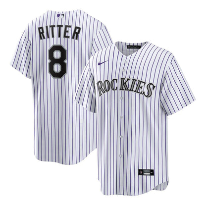 Colorado Rockies Ryan Ritter Nike Home Replica Jersey - White MLB Team Jersey Baseball Fan Apparel