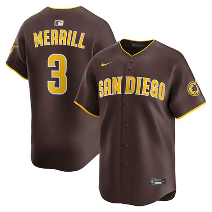 San Diego Padres Jackson Merrill Nike Home Limited Player Jersey - White MLB Team Jersey Baseball Fan Apparel