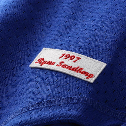 Chicago Cubs Ryne Sandberg Mitchell & Ness Cooperstown 1997 Mesh Batting Practice Button - Up Jersey - Royal MLB Team Jersey Baseball Fan Apparel