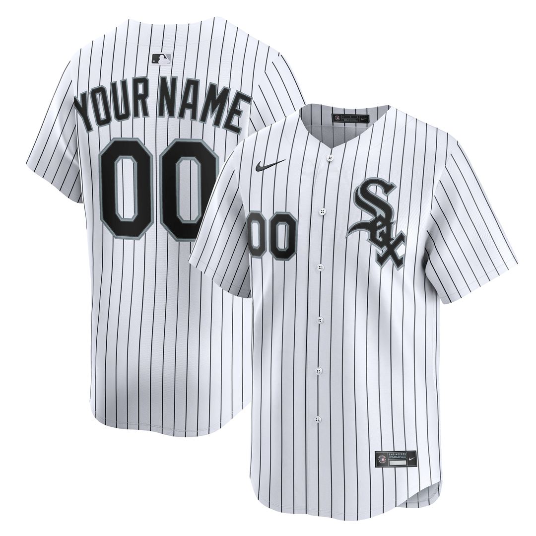 Chicago White Sox Nike Youth Home Custom Limited Jersey - White MLB Team Jersey Baseball Fan Apparel