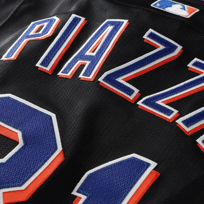New York Mets Mike Piazza Mitchell & Ness Cooperstown 2000 Batting Practice Jersey - Black MLB Team Jersey Baseball Fan Apparel