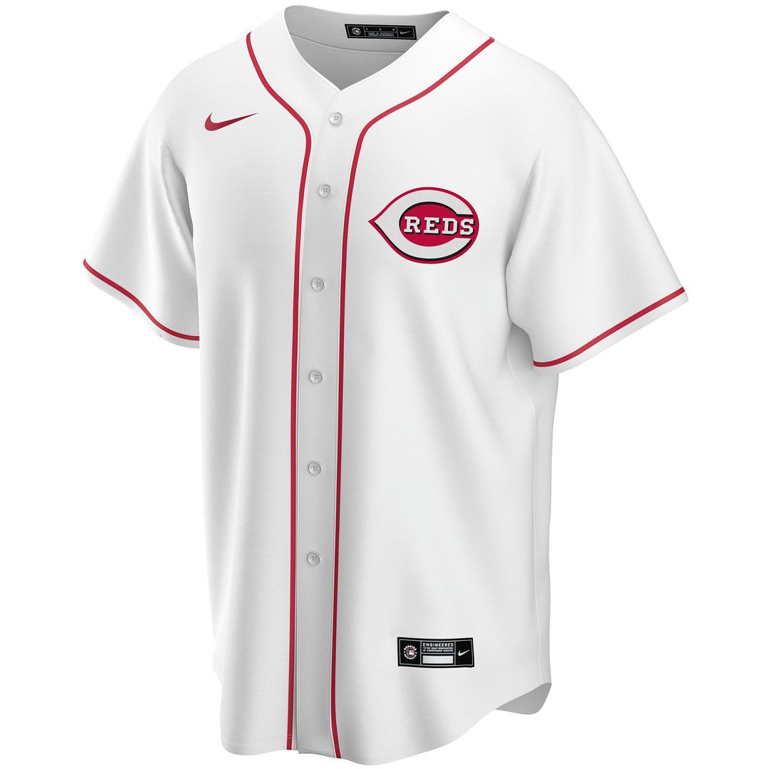 Cincinnati Reds Nike Home Replica Custom Jersey - White MLB Team Jersey Baseball Fan Apparel