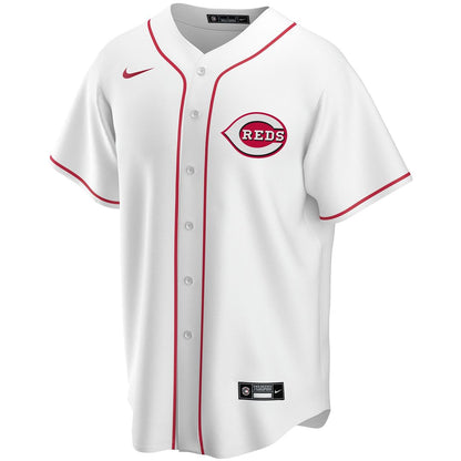 Cincinnati Reds Nike Home Replica Custom Jersey - White MLB Team Jersey Baseball Fan Apparel