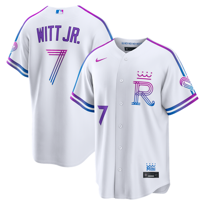 Kansas City Royals Bobby Witt Jr. Nike 2026 City Connect Stadium Jersey - White MLB Team Jersey Baseball Fan Apparel