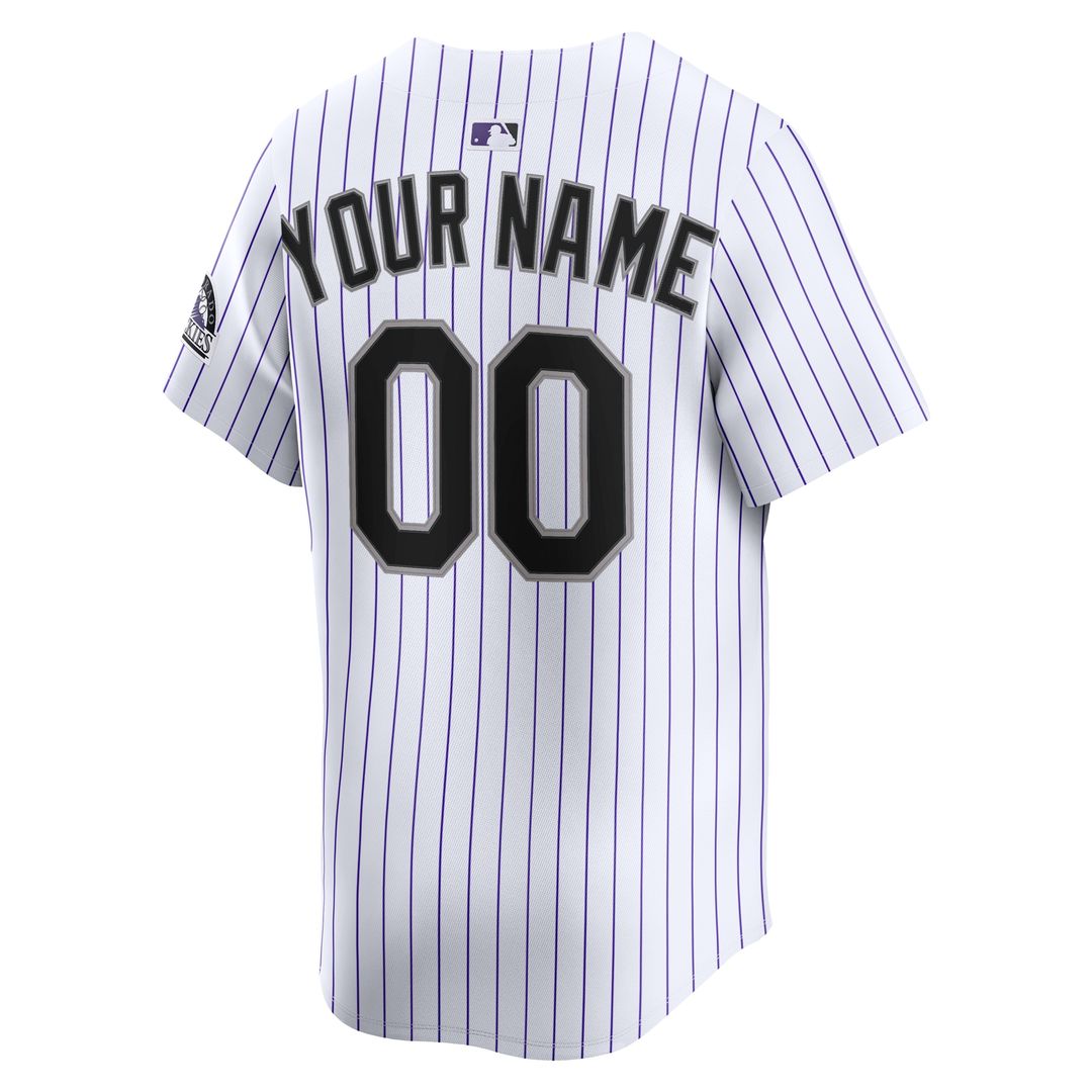 Colorado Rockies Nike Home Limited Custom Jersey - White MLB Team Jersey Baseball Fan Apparel