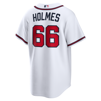 Atlanta Braves Grant Holmes Nike Home Replica Jersey - White MLB Team Jersey Baseball Fan Apparel