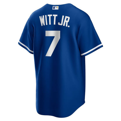 Kansas City Royals Bobby Witt Jr. Nike Alternate 2 Replica Jersey - Rush Blue MLB Team Jersey Baseball Fan Apparel