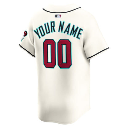 Arizona Diamondbacks Nike Home Limited Custom Jersey - Cream MLB Team Jersey Baseball Fan Apparel