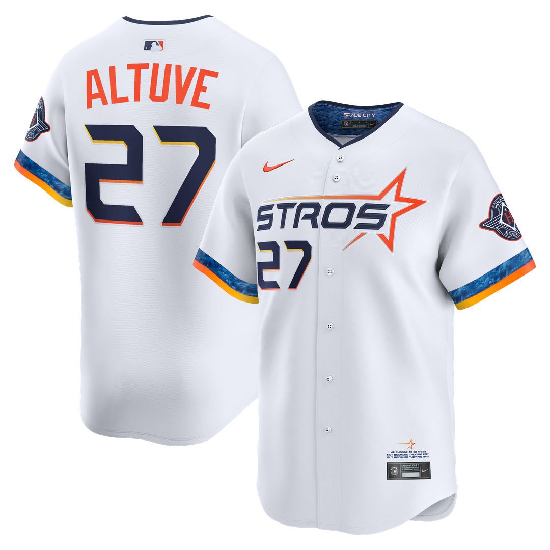 Houston Astros Jose Altuve Nike 2025 City Connect Limited Player Jersey - White MLB Team Jersey Baseball Fan Apparel