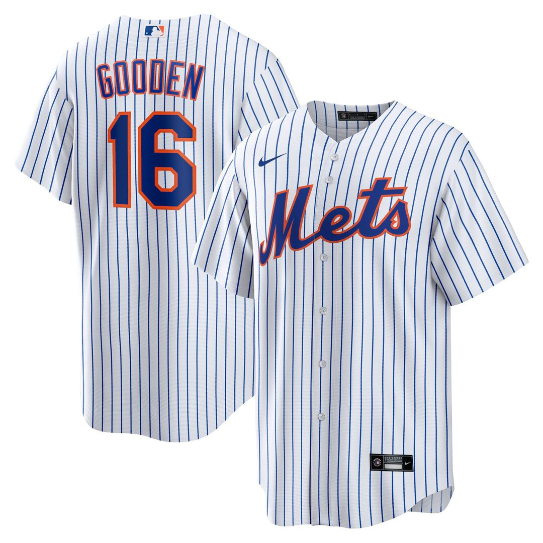 New York Mets Dwight Gooden Nike Home Replica Player Jersey - White MLB Team Jersey Baseball Fan Apparel