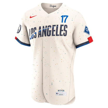 Los Angeles Dodgers Shohei Ohtani Nike City Connect Authentic Sponsor Patch Jersey - Cream MLB Team Jersey Baseball Fan Apparel