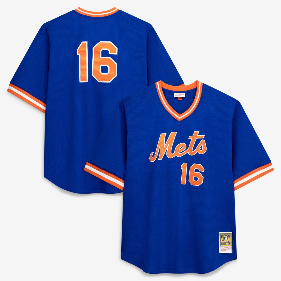New York Mets Dwight Gooden Profile Big & Tall Cooperstown Mesh Batting Practice Jersey - Royal MLB Team Jersey Baseball Fan Apparel