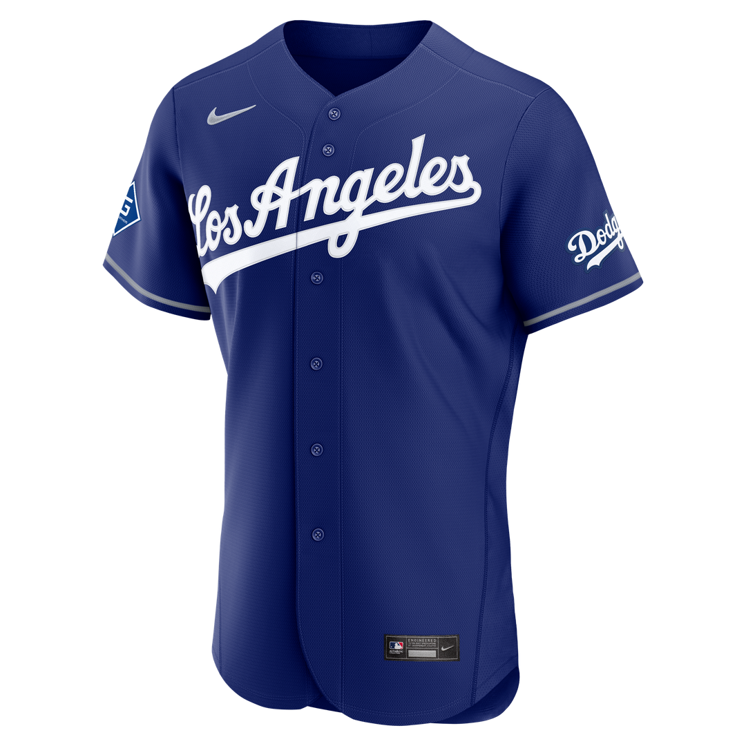 Los Angeles Dodgers Nike Home Sponsor Patch Authentic Jersey - White MLB Team Jersey Baseball Fan Apparel