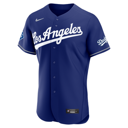 Los Angeles Dodgers Nike Alternate Authentic Jersey with Sponsor Patch - Royal MLB Team Jersey Baseball Fan Apparel