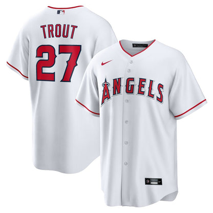 Los Angeles Angels Mike Trout Nike Home Replica Player Name Jersey - White MLB Team Jersey Baseball Fan Apparel