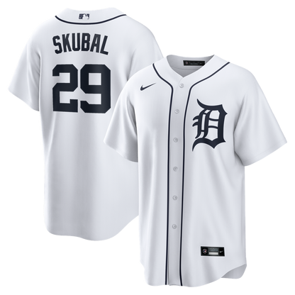Detroit Tigers Tarik Skubal Nike Home Replica Jersey - White MLB Team Jersey Baseball Fan Apparel
