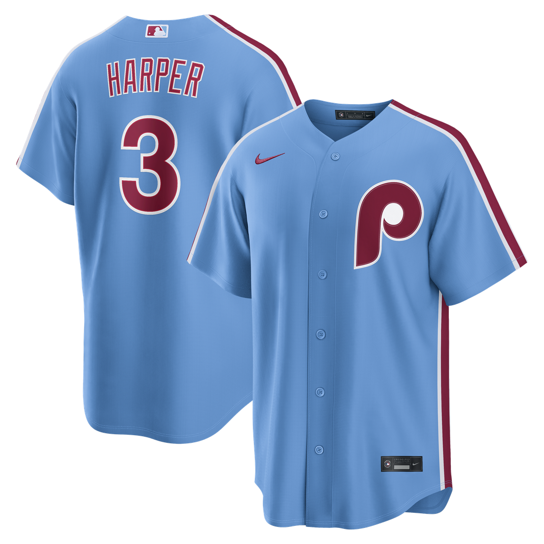 Philadelphia Phillies Bryce Harper Nike Road Replica Jersey - Gray MLB Team Jersey Baseball Fan Apparel
