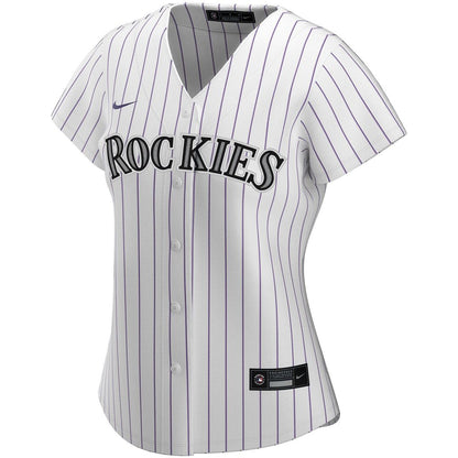Colorado Rockies Nike Women's Home Replica Custom Jersey - White MLB Team Jersey Baseball Fan Apparel