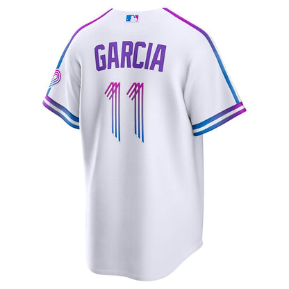 Kansas City Royals Maikel Garcia Nike 2026 City Connect Stadium Jersey - White MLB Team Jersey Baseball Fan Apparel