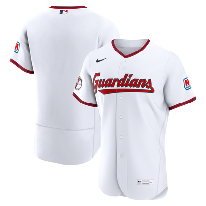Cleveland Guardians Nike Home Authentic Jersey - White MLB Team Jersey Baseball Fan Apparel
