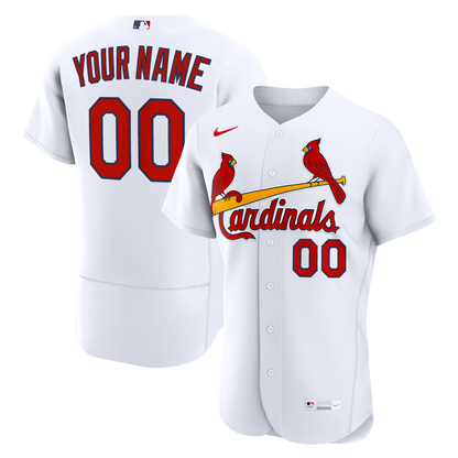 St. Louis Cardinals Nike Home Authentic Custom Jersey - White MLB Team Jersey Baseball Fan Apparel