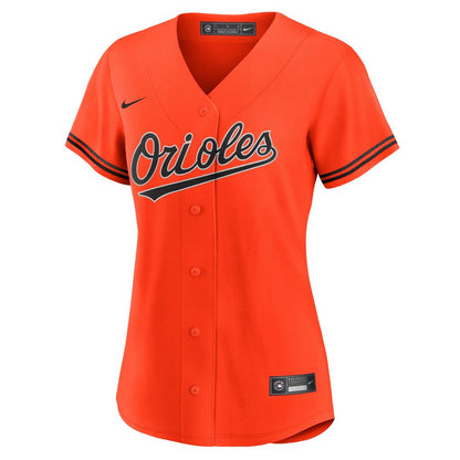 Baltimore Orioles Gunnar Henderson Nike Women's Alternate 2 Replica Jersey - Orange MLB Team Jersey Baseball Fan Apparel