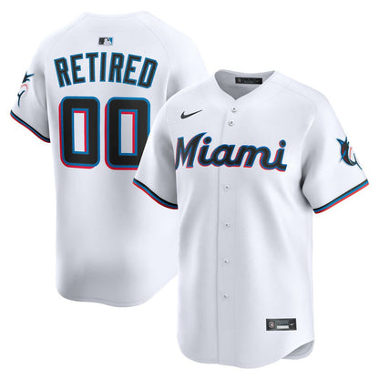 Miami Marlins Nike Home Limited Pick - A - Player Retired Roster Jersey - White MLB Team Jersey Baseball Fan Apparel
