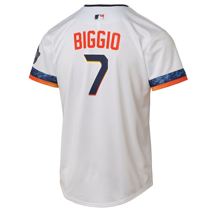 Houston Astros Craig Biggio Nike Youth 2025 City Connect Limited Player Jersey - White MLB Team Jersey Baseball Fan Apparel