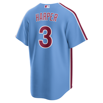 Philadelphia Phillies Bryce Harper Nike Alternate Replica Jersey - Light Blue MLB Team Jersey Baseball Fan Apparel