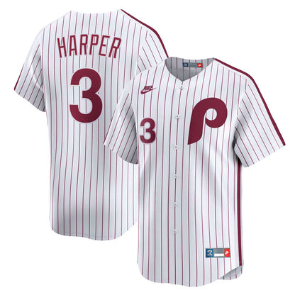 Philadelphia Phillies Bryce Harper Nike Cooperstown Limited Jersey - White MLB Team Jersey Baseball Fan Apparel