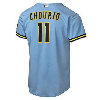 Milwaukee Brewers Jackson Chourio Nike Youth Road Stadium Jersey - Powder Blue MLB Team Jersey Baseball Fan Apparel
