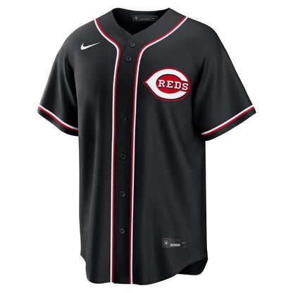 Cincinnati Reds Elly De La Cruz Nike Fashion Replica Black Out Jersey MLB Team Jersey Baseball Fan Apparel
