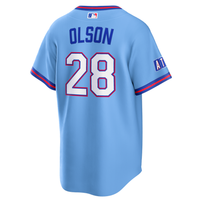 Atlanta Braves Matt Olson Nike 2026 City Connect Stadium Jersey - Powder Blue MLB Team Jersey Baseball Fan Apparel