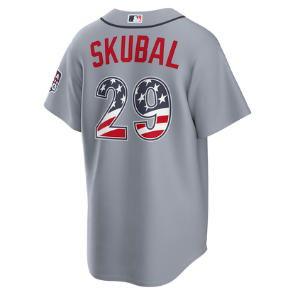 Detroit Tigers Tarik Skubal Nike USA 250 Fourth of July Road Stadium Jersey - Gray MLB Team Jersey Baseball Fan Apparel