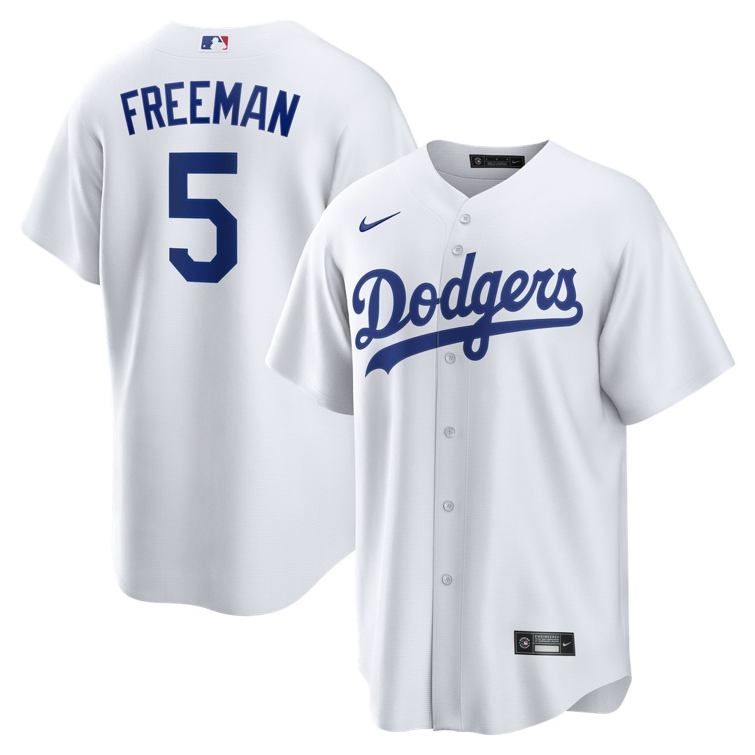 Los Angeles Dodgers Freddie Freeman Nike Home Replica Jersey - White MLB Team Jersey Baseball Fan Apparel