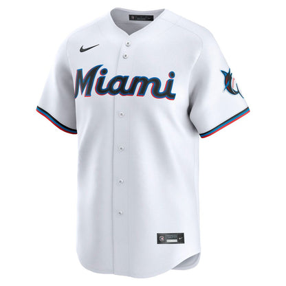 Miami Marlins Nike Home Limited Jersey - White MLB Team Jersey Baseball Fan Apparel