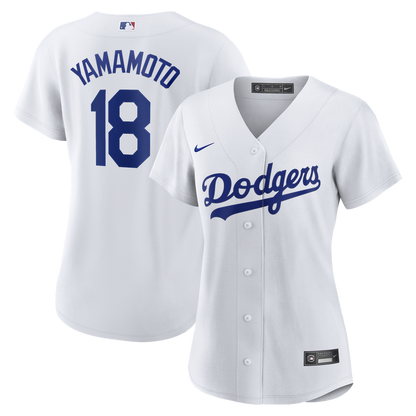 Los Angeles Dodgers Yoshinobu Yamamoto Nike Women's Replica Jersey - White MLB Team Jersey Baseball Fan Apparel