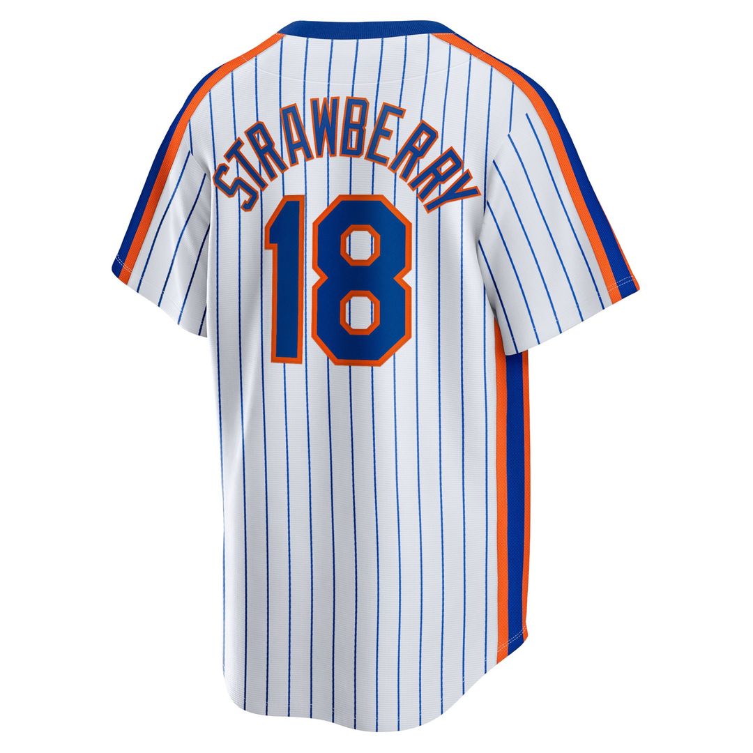 New York Mets Darryl Strawberry Nike Home Cooperstown Player Jersey - White MLB Team Jersey Baseball Fan Apparel