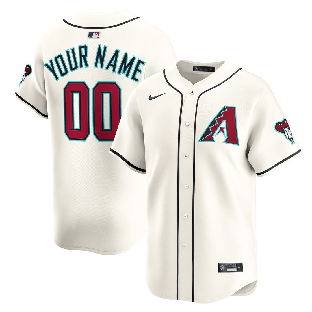 Arizona Diamondbacks Nike Home Limited Custom Jersey - Cream MLB Team Jersey Baseball Fan Apparel