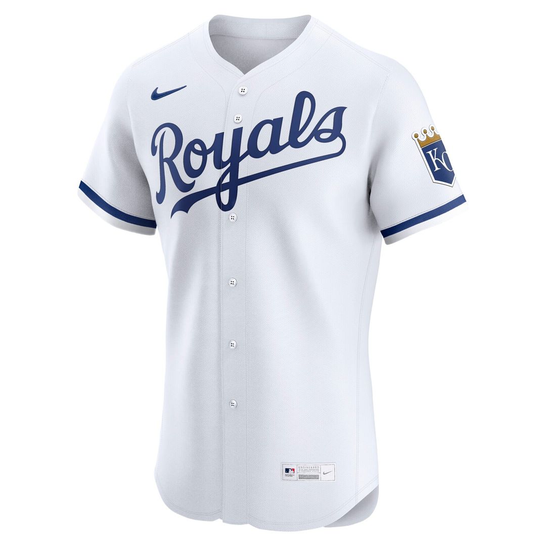 Kansas City Royals Nike Home Elite Jersey - White MLB Team Jersey Baseball Fan Apparel