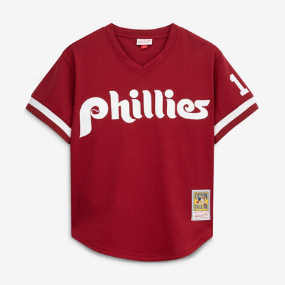 Philadelphia Phillies Darren Daulton Mitchell & Ness Authentic Batting Practice Jersey - Scarlet MLB Team Jersey Baseball Fan Apparel