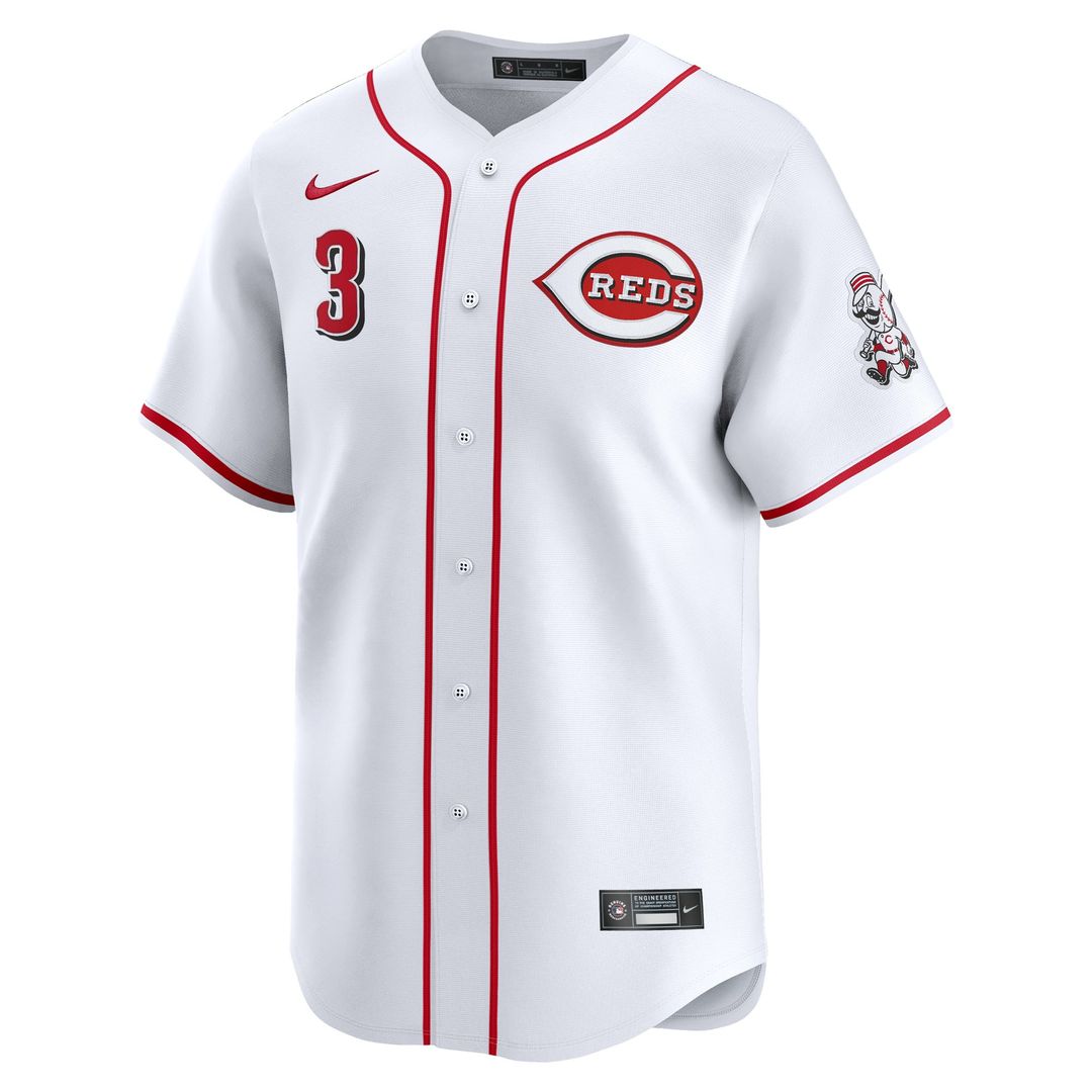 Cincinnati Reds Ke'Bryan Hayes Nike Home Limited Player Jersey - White MLB Team Jersey Baseball Fan Apparel