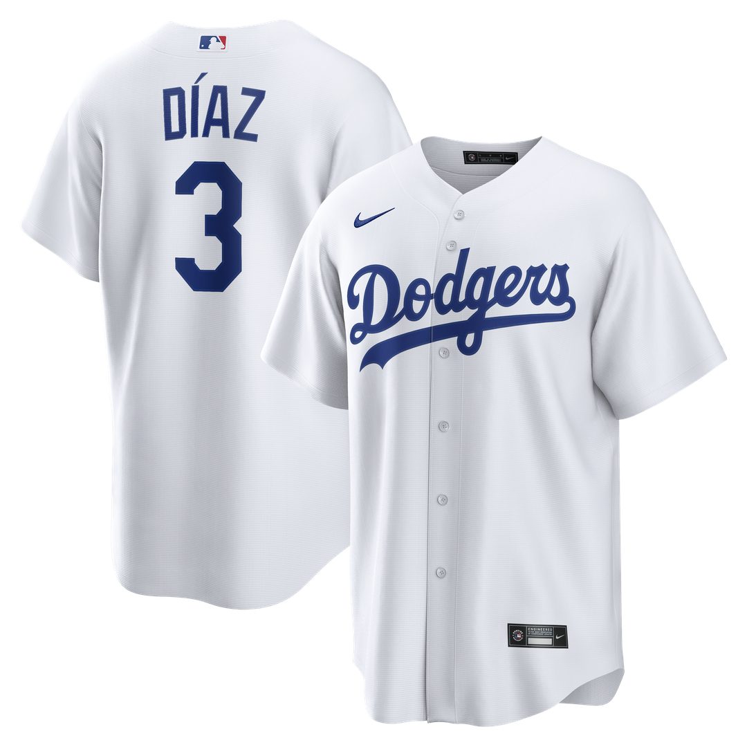 Los Angeles Dodgers Edwin Díaz Nike Home Replica Jersey - White MLB Team Jersey Baseball Fan Apparel
