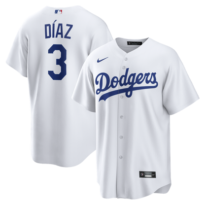 Los Angeles Dodgers Edwin Díaz Nike Home Replica Jersey - White MLB Team Jersey Baseball Fan Apparel