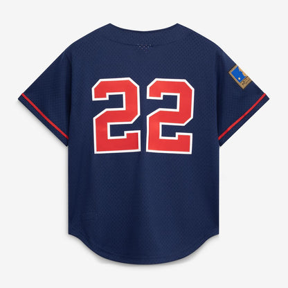 Bo Jackson California Angels Mitchell & Ness Cooperstown Mesh Batting Practice Button - Up Jersey - Navy MLB Team Jersey Baseball Fan Apparel