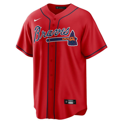 Atlanta Braves Nike Alternate Replica Team Jersey - Red MLB Team Jersey Baseball Fan Apparel