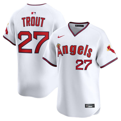 Los Angeles Angels Mike Trout Nike Alternate Limited Jersey - White MLB Team Jersey Baseball Fan Apparel