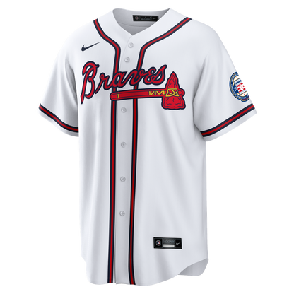Atlanta Braves Andruw Jones Nike Home Replica 2026 Hall of Fame Patch Jersey - White MLB Team Jersey Baseball Fan Apparel