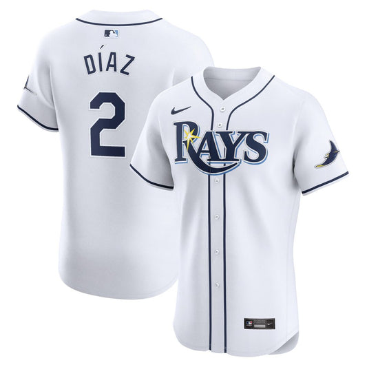 Tampa Bay Rays Yandy Diaz Nike Home Elite Player Jersey - White MLB Team Jersey Baseball Fan Apparel